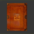 Red Wooden Cabinet With Multiple Drawers Classic Design Square Legs And Carved Details