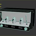 Modern Electric Appliance with Black Silver Metal Body Control Panel Knobs and Multiple Spouts 3d model