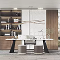 Modern study 3d model