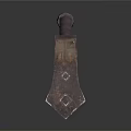 Medieval Handcrafted Axe With Wooden Handle And Metal Head Carved Details
