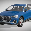 Blue Audi SUV with UK Plate Modern Exterior Design and Stylish Features