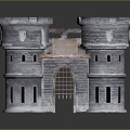 Puerto Rico Gate Ancient Gate San Juan Gatehouse Stone Gatehouse in Puerto Rico 3d model