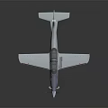 Sleek Dark Colored Fighter Jet With Single Seat Cockpit And Propeller 3D Rendering 3d model