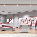 Modern Digital Store Interior With Display Counters And Electronics Products Showcase 3d model
