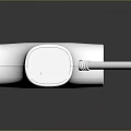 White Sleek Electrical Device With Plug And Rounded Modern Surface Design 3d model