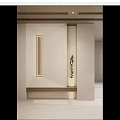 Modern Entryway Hallway Interior Design With Wall Sconce And Decorative Sculpture