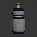 Red Top Silver Container With Layered Design For Household Daily Use Essentials