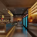 Modern Restaurant Interior Featuring Arranged Dining Tables Comfortable Chairs Warm Lighting And Wall Art