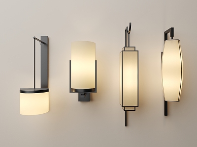 New Chinese Wall Lamp 3d model