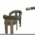Modern Soft Upholstered Dining Armchair With Sturdy Solid Wood Legs And Multiple Fabric Color Choices