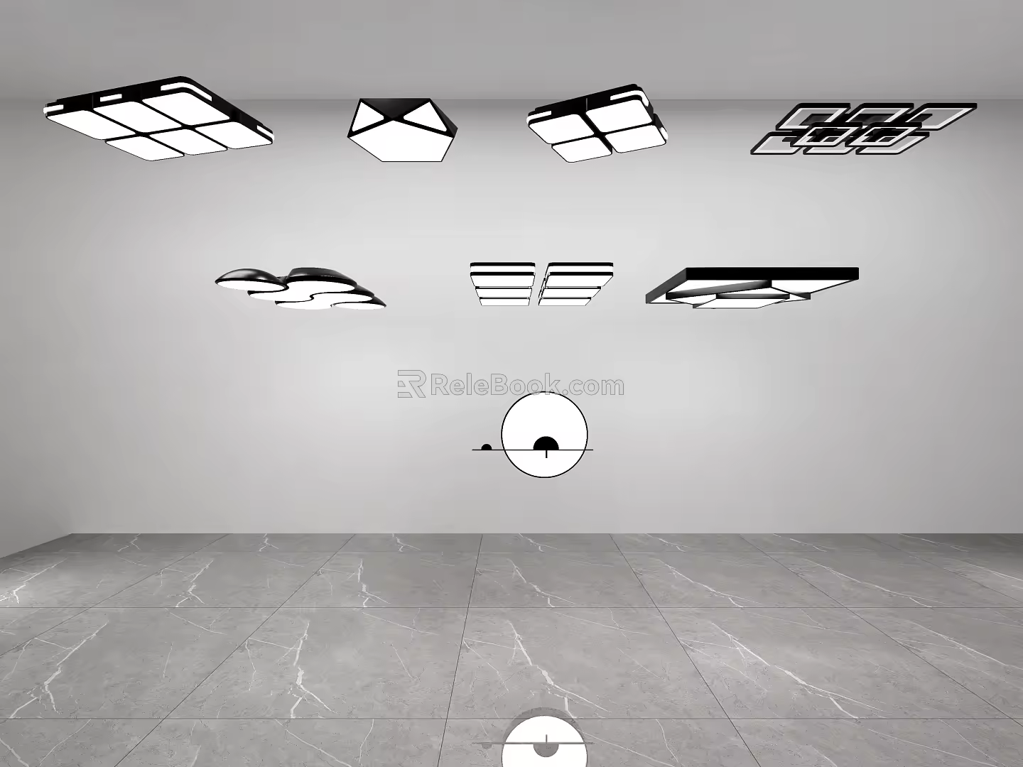 modern ceiling lamp 3d model