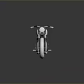 Vintage White and Black Motorcycle with Classic Design Leather Seat and Spoke Wheels