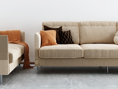 Modern three-seat sofa multiplayer sofa model