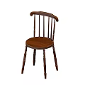 Classic Wooden Dining Chair With Spindle Back And Solid Wood Seat For Kitchen Dining Room