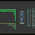 Chinese Traditional Wooden Carving Decorative Borders With Meander Patterns And Relief Designs