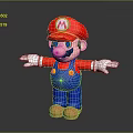 Super Mario Toy Figure With Red Hat M Logo Red Shirt Blue Overalls White Gloves