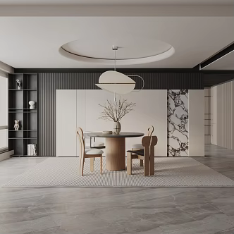 Modern table combination 3d model