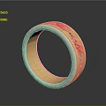 Shiny Gold Ring With Engraved Text Smooth Band Daily Life Accessory