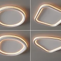Modern Ceiling Lights With Different Geometric Shapes And LED Edge Lighting For Contemporary Home Decor