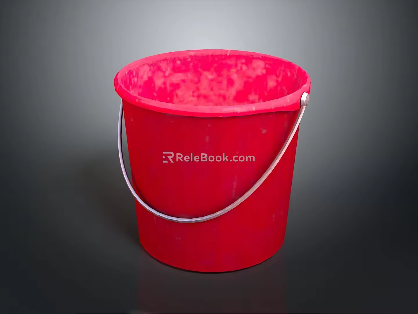 Plastic bucket big trash can bucket pot container realistic 3d model