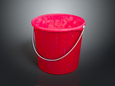 Plastic bucket big trash can bucket pot container realistic model