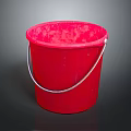 Plastic bucket big trash can bucket pot container realistic 3d model