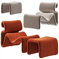 Modern Unique Curved Velvet Upholstered Lounge Chairs For Stylish Home Living Room Decoration