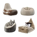 Bean Bag Chair Collection With Different Designs Including Fox And Owl Shaped Styles