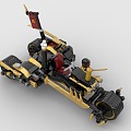 Lego LEGO toy blocks ghost fire motorcycle 3d model