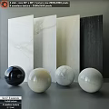 Various Color Marble Texture Floor Tiles Display With Sphere Samples 3d model
