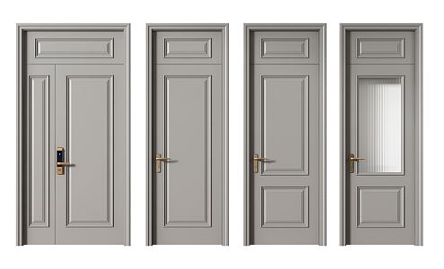 American swing door 3d model