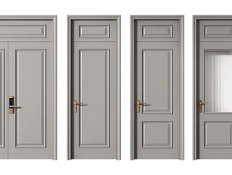 American swing door 3d model