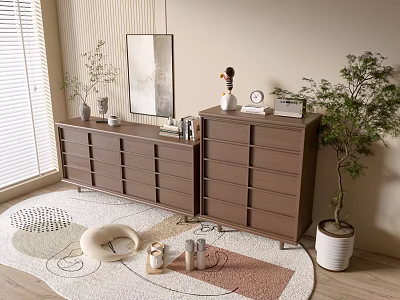 Modern Wood Grain Cabinet Simple Style Cabinet Whole Cabinet Sideboard Balcony Cabinet Storage Cabinet Entrance Cabinet 3d model