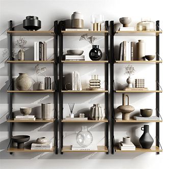 Modern Storage Rack Decorative Rack 3d model