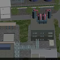 Industrial Factory Building Exterior With Multiple Floors Roof Equipment And Green Surroundings