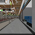 Supermarket Grocery Interior Featuring Fresh Fruits Vegetables Shelves And Well Lit Aisles