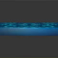 Natural Water Scene With Blue Rippled Surface Shimmering Liquid Form And Reflective Dark Background