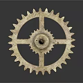 Industrial Gear Equipment With Vertical Shaft And Toothed Circular Base