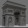 Ancient Triumphal Arch Historical Architecture Design With Intricate Carvings And Arched Doorways