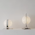 Modern Table Lamp With Spherical Glass Shade And Sleek Metal Base For Home Lighting Decor
