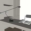 modern metal desk lamp office desk lamp reading lamp 3d model