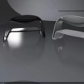 Modern Minimalist Hinged Doors With Black White Finish Smooth Surface And Curved Design