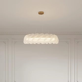 French Cream Chandelier 3d model