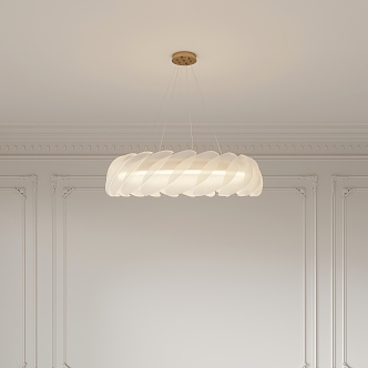 French Cream Chandelier 3d model