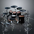 Professional Complete Drum Set With Toms Snare Bass Drum Cymbals And Stands