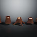 Natural Wooden Stump Decorative Pieces in Various Shapes and Textures