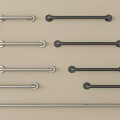 Various Metal Railings In Silver And Black With Straight And L Shapes