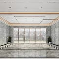 Modern Hall Panoramic View 3d model