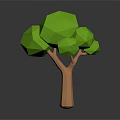 Cartoon Trees 3d model