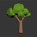 Cartoon Tree Trees 3d model